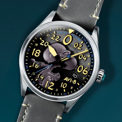 AVI-8 Spitfire Peanuts Snoopy Flying Ace 24 Hour Automatic Limited Edition 42mm