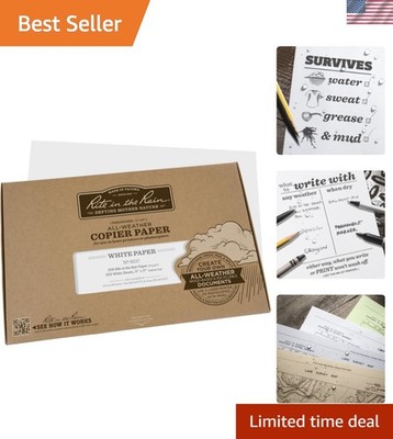 11'' x 17'' Weatherproof Printer Paper - 200 Sheets of White All-Weather Formulas