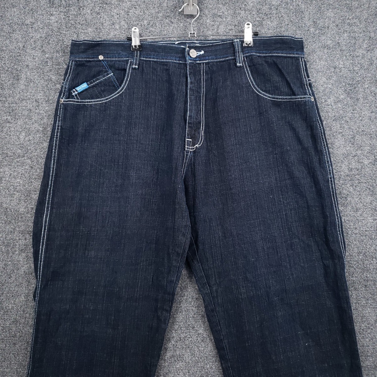 VINTAGE 5ive Jungle & Co Baggy Relaxed Jeans Mens 42 Blue Contrast