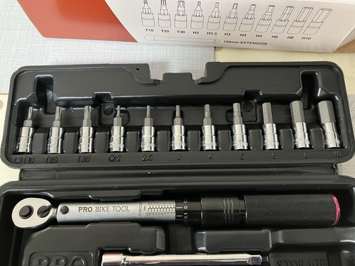 PRO BIKE TOOL 1/4 Inch Drive Click Torque Wrench Set – 2 to 20 Nm – New Unused - Picture 15 of 24