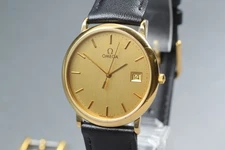 [Near MINT+] Vintage 1991 OMEGA De Ville Cal.1430 Qz Gold Men's Watch From JAPAN
