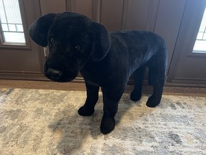 Melissa and Doug Large Black Lab Plush Stuffed Animal Realistic Dog Labrador EUC