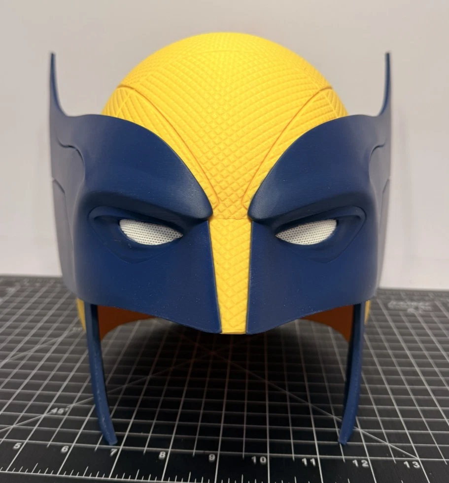 3D Printed Wolverine Face Mask Helmet Mesh Eyes Adult Mediumish