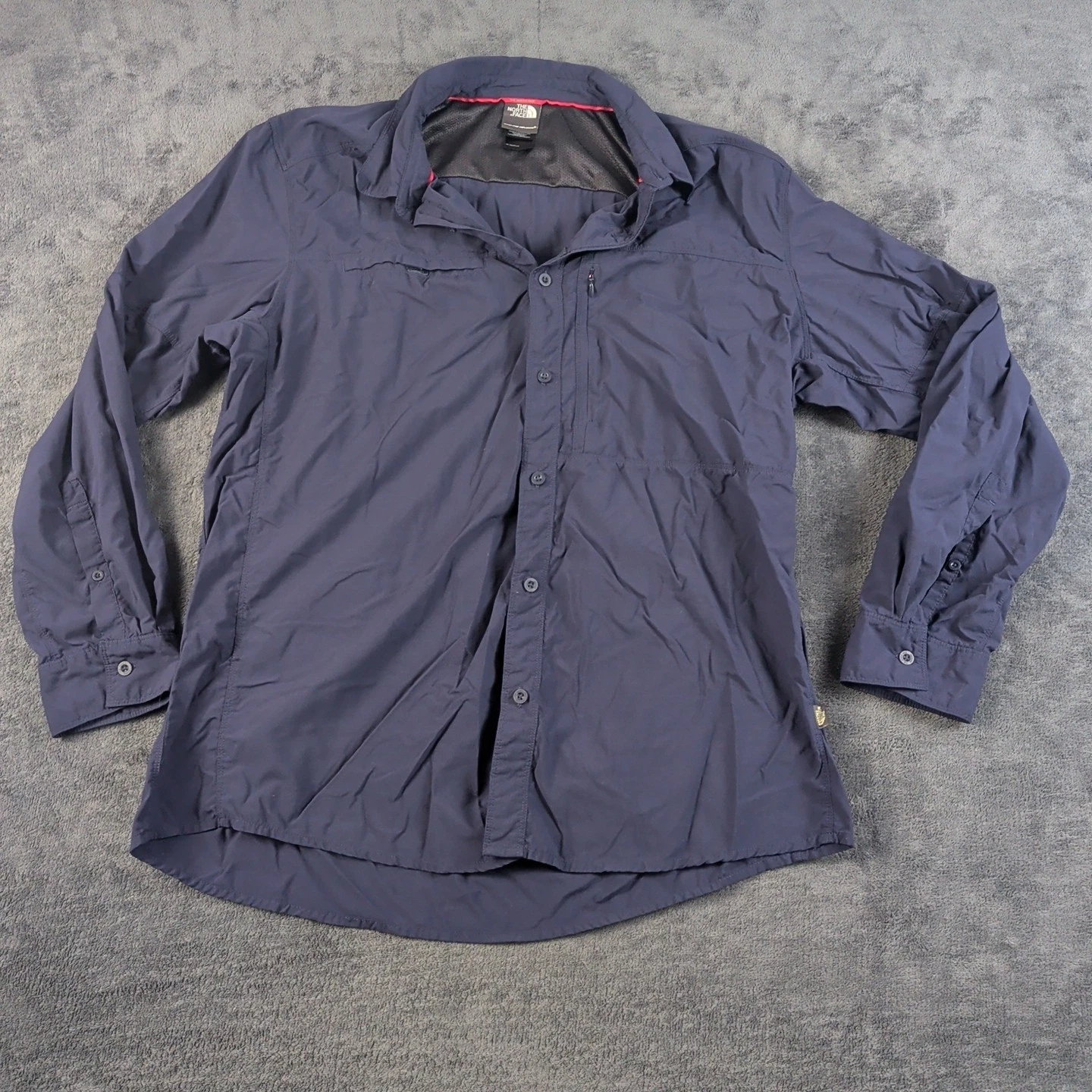 The North Face Mens Shirt 2XL Blue Outdoor Long Sleeve Vented Packable Hiking