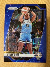 2024 Panini Prizm WNBA Lindsay Allen Blue Velocity Prizm #107 Chicago Sky
