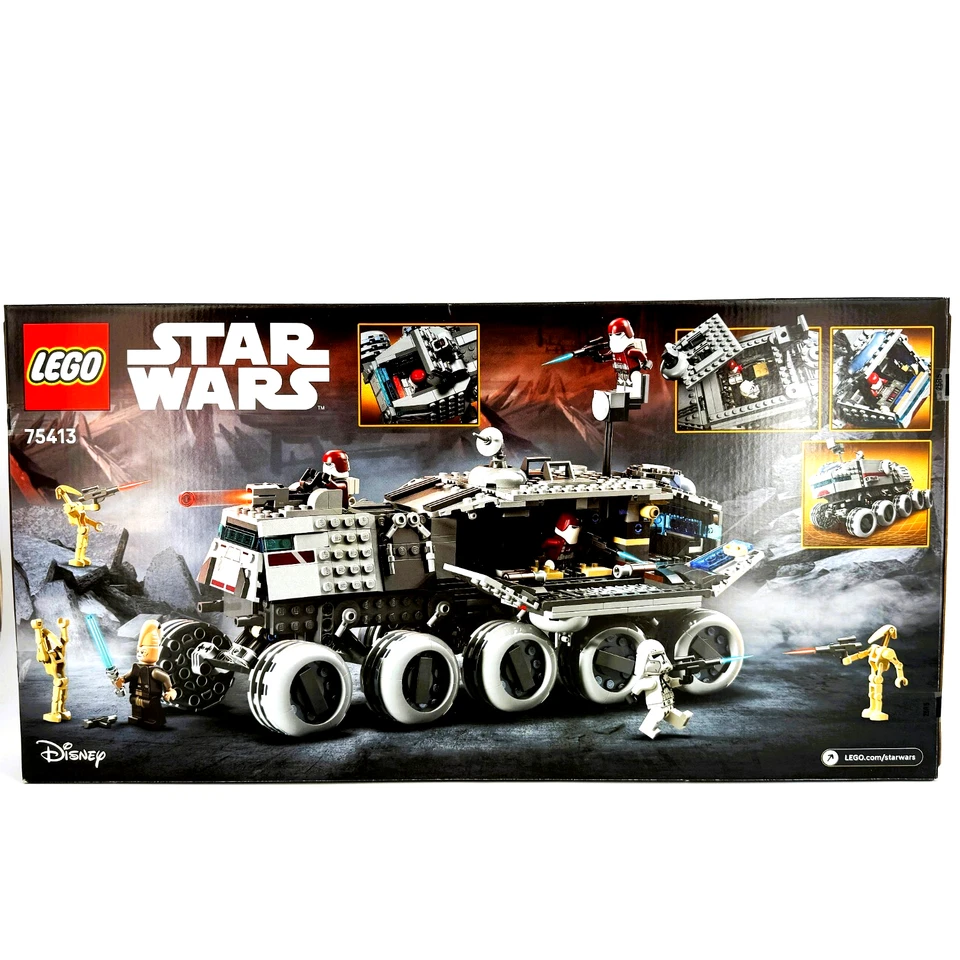 LEGO Star Wars 75413 Republic Juggernaut Tank Set – AV-7 Clone Wars NEW SEALED - Image 2 of 4
