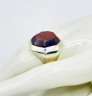 Vintage Large Sterling Silver Tiger's Eye Ring Deco Retro MCM  Size 7 - 13.3g — photo 9
