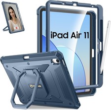 Rugged Case for iPad Air 11-inch M4/M3/M2 2026/2025/2024 Rotating Stand Cover