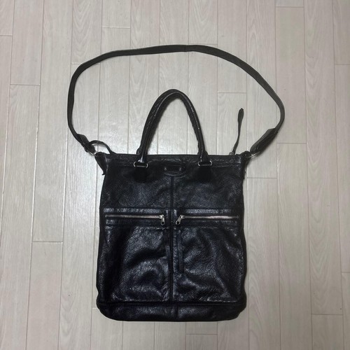 Balenciaga Black Leather City First Twiggy Shoulder Bag 322951 Auth