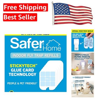 Official Home Refill Pack: 6 Chemical-Free Glue Cards for Indoor Fly Trap SH502
