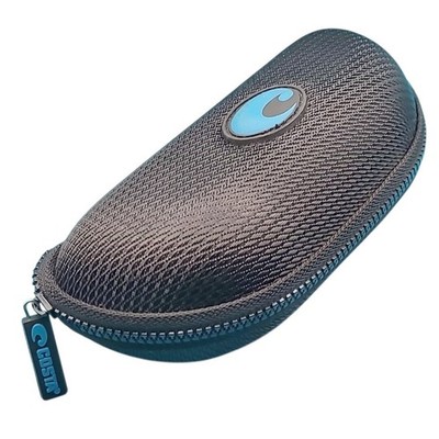 Costa Del Mar Black Sunglass Zipper Hard Case Blue Logo