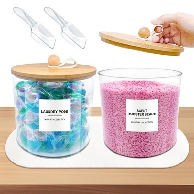 2 Pack Laundry Pods Container,Laundry Room Organization and Storage Jars,Laun...