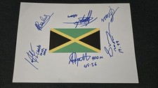 6x JAMAICA signed Autogramm In Person  A4 Bailey, Fraser, Taylor OLYMPIA