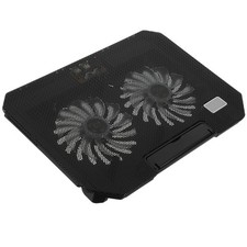 Cooling Laptop Stand Adjustable Fan Laptop Cooler Pad Black Plastic Design