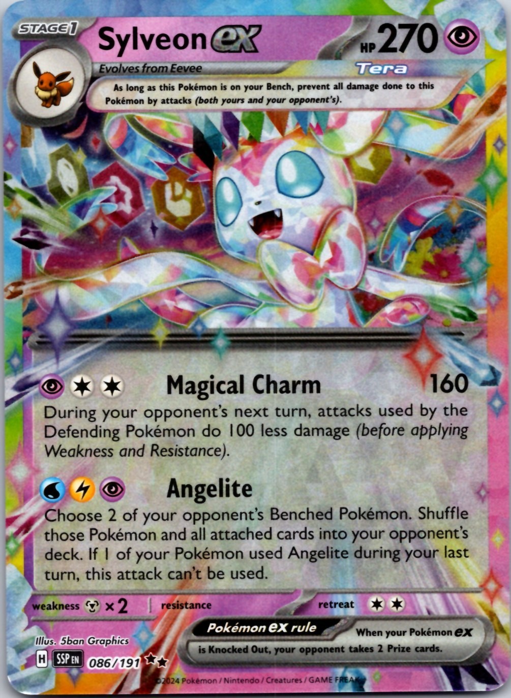 Sylveon Ex - Surging Sparks (SSP) - Double Rare Holo #86/191