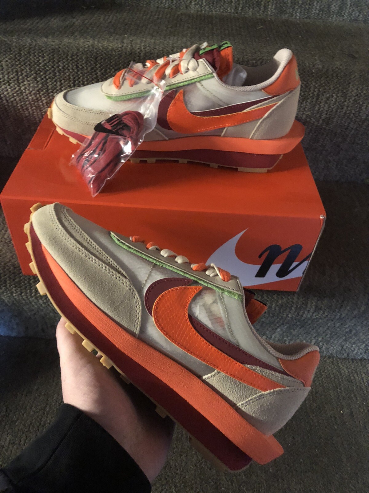 SACAI X NIKE Nike LDWaffle sacai x CLOT Uk 8 US 9 EU 42.5 fondo di magazzino uscita 2021