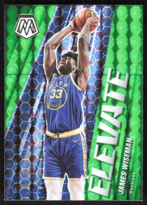 2020-21 3309E Panini Mosaic Elevate Green PRIZM James Wiseman Golden State