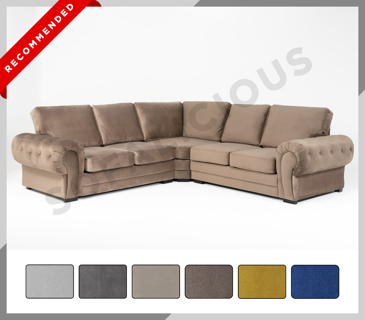 Brown And Cream Crushed Velvet Sofa Baci Living Room