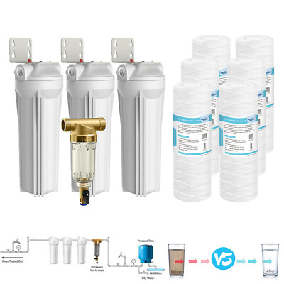 SimPure Whole House Water Filter Housing 10'' x 2.5'' String Sediment Filtration