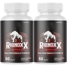 Rhinox X Enhancement Pills for Men, Supports Performance & Energy - 2 Bottles