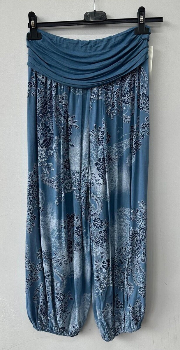 Women Plain Harem Ali Baba Trousers Ladies Print Harem Pants - Foto 4