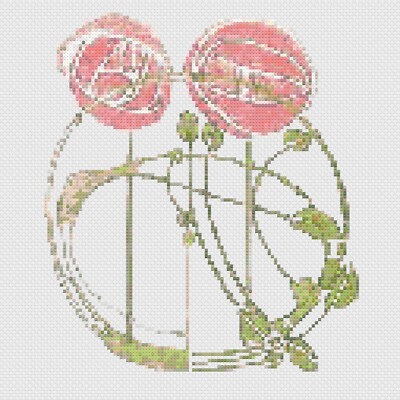 Kreuzstichmuster Von Florashell - Mackintosh Rosen