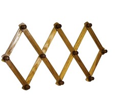 Vintage Wooden Wall Adjustable Foldable Clothes Hanger for Clothes/ Hats/ Coats