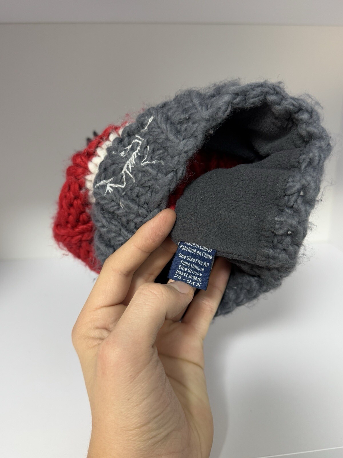 ARC'TERYX Cappello Arcteryx maglia lana vintage raro rosso taglia Os