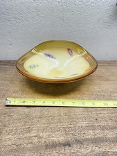 Vintage Murano Lavorazione Art glass Bowl  Made In Italy 10 1/2  