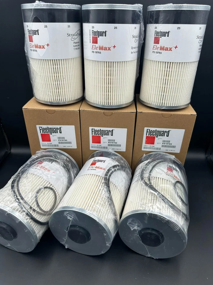 Filtro separador de agua combustible Fleetguard FS19765 6 PIEZAS Cummins ISX Paccar MX Foto 3 de 4