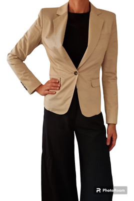 D&G Dolce & Gabbana Luxus Blazer Jacke Jacket Gr. 34 Tailliert wie NEU Beige