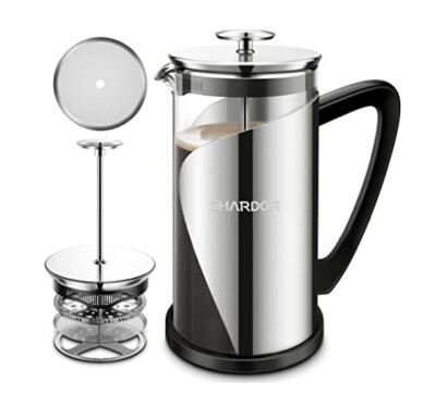 Shardor Stainless Steel Quick Coffee Maker French Press.
