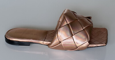 NWT $1350 Bottega Veneta Lido Violet - Old Rose Flat Sandals  display picture 2