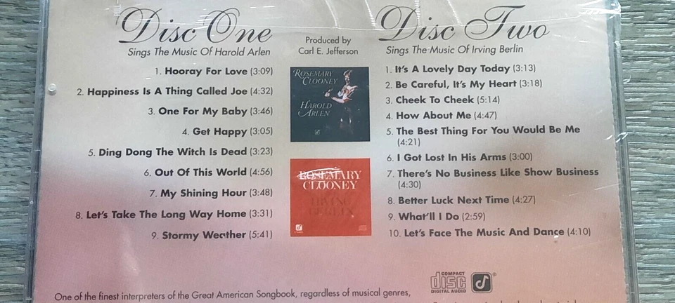 Rosemary Clooney - Sings Arlen & Berlin (2CD, Sep-2002, Concord) NEW Foto 3 de 4