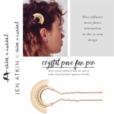NEW Chloe + Isabel x Jen Atkin Matte Rose Gold Crystal Pavé  display picture 1