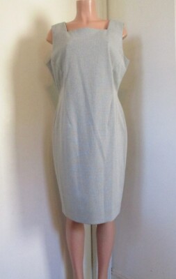 Hugo Boss ★ Davenara Sleeveless Houndstooth Sheath Dress NEW BOSS Davenara Square Neck Cotton Blend Sheath Dress in