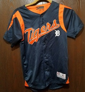 blue and orange baseball jersey