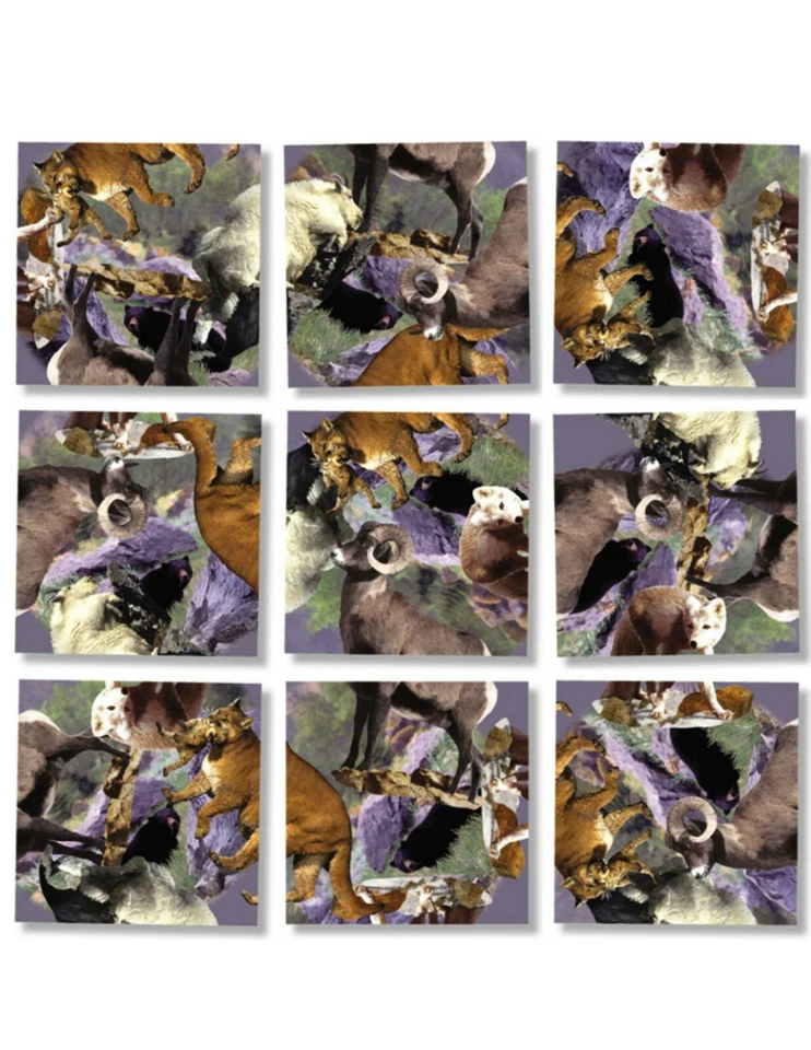 Rompecabezas cuadrados b-dazzle Scramble Montañas Rocosas Vida silvestre 12"X12" Desafiante  Foto 2 de 4