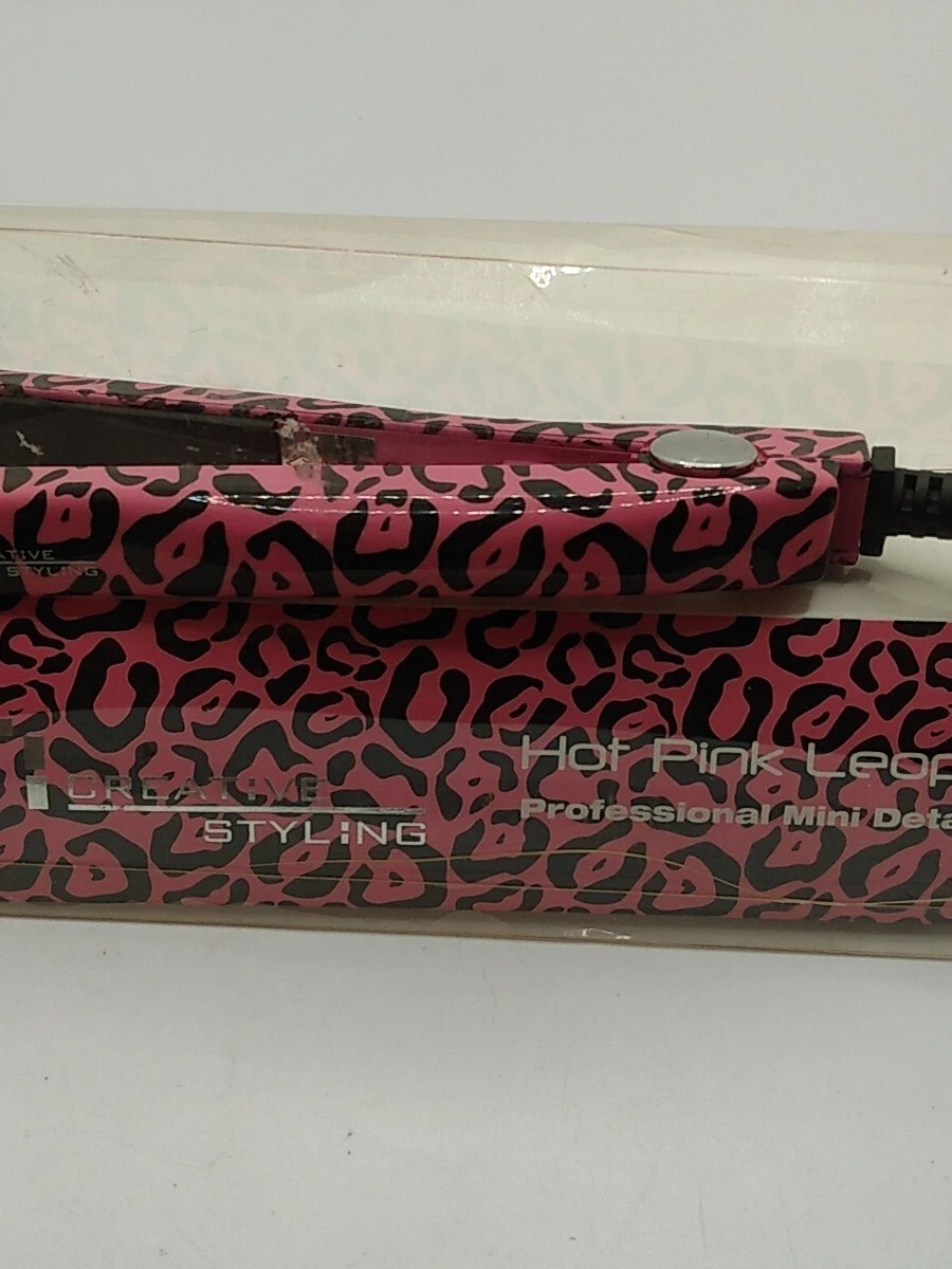 TI Creative Styling Mini travel Straight iron curling Hot pink leopard