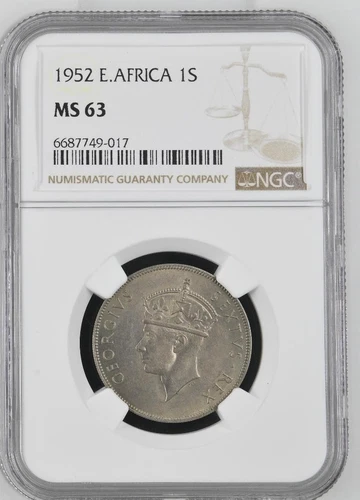 British East Africa 1 Shilling 1952 NGC MS 63