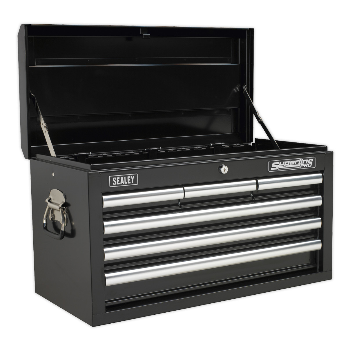 Sealey Topchest 6 Drawer with Ball Bearing Slides - Black Garage Workshop DIY