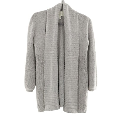 Hinge Knit Cardigan Womens S Gray Quiet Luxury Travel Slouchy Weekend Oversized