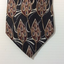 Bill Blass Black Label MENS TIE NECKTIE 3.75 in 100 Silk Black Gold Green White