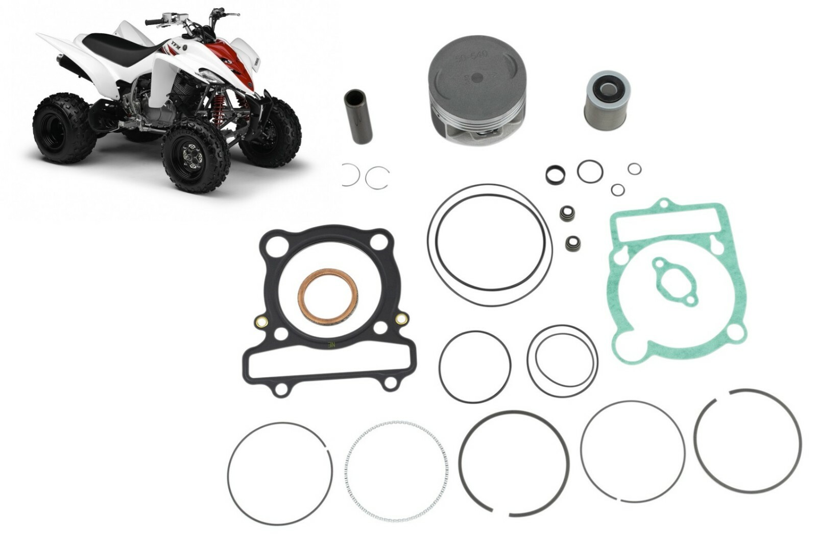 Joints et piston +0.50mm Yamaha Raptor 350 contre la surchauffe haut-moteur
