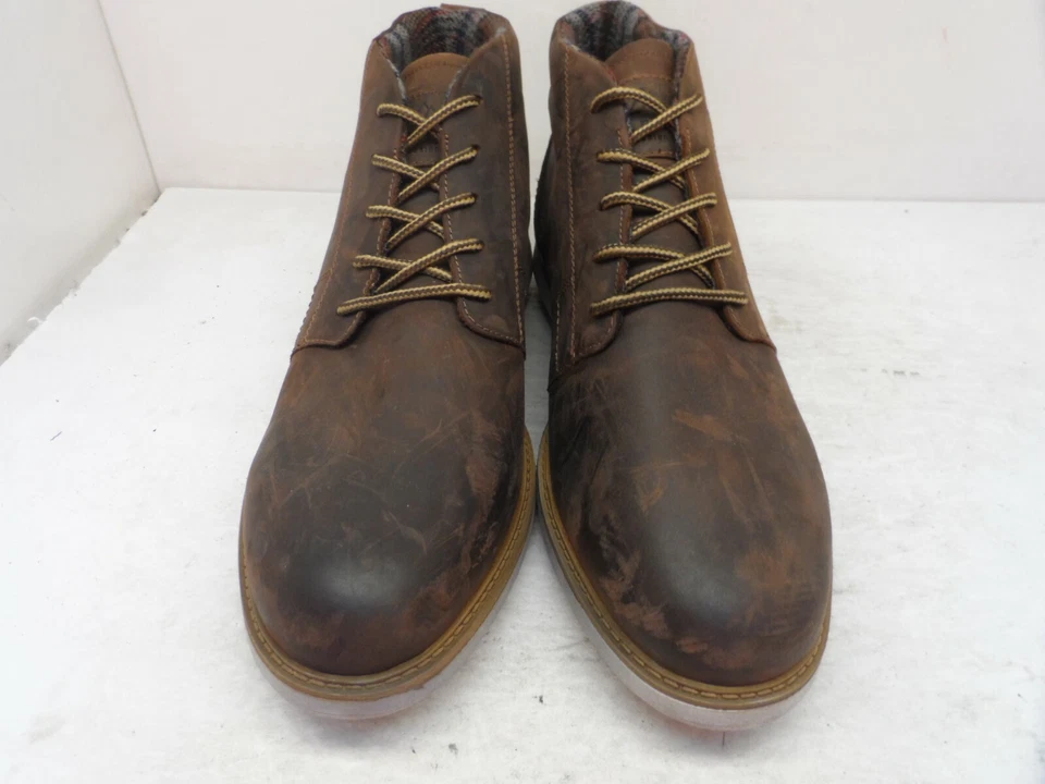 Alpine Design Men's Mid-Cut Casual Chukka Boots Brown Leather Size 13M - Image 2 of 4