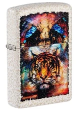 Zippo Lighter - Tiger Design 49579 + free flint pack
