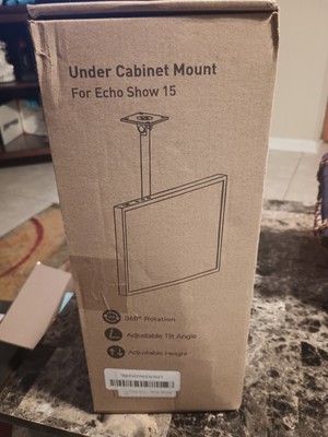 Under-Cabinet Mount， for Echo Show 15，Keeps Echo Off The Counter and Turns Si...