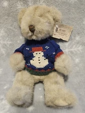 Russ Birchwood Fully Jointed Bear With Snowman Sweater