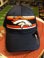 Denver Broncos NFL Striped Front Tech Player On-Field Team Football Cap Hat S/M