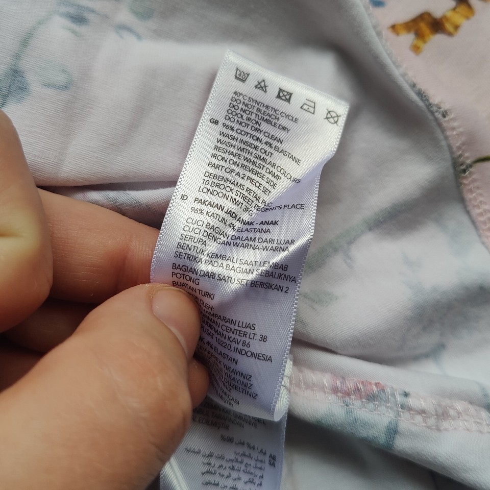 Ted Baker Baby Girl Floral Bird Pattern Dress Long Sleeve Pink 69